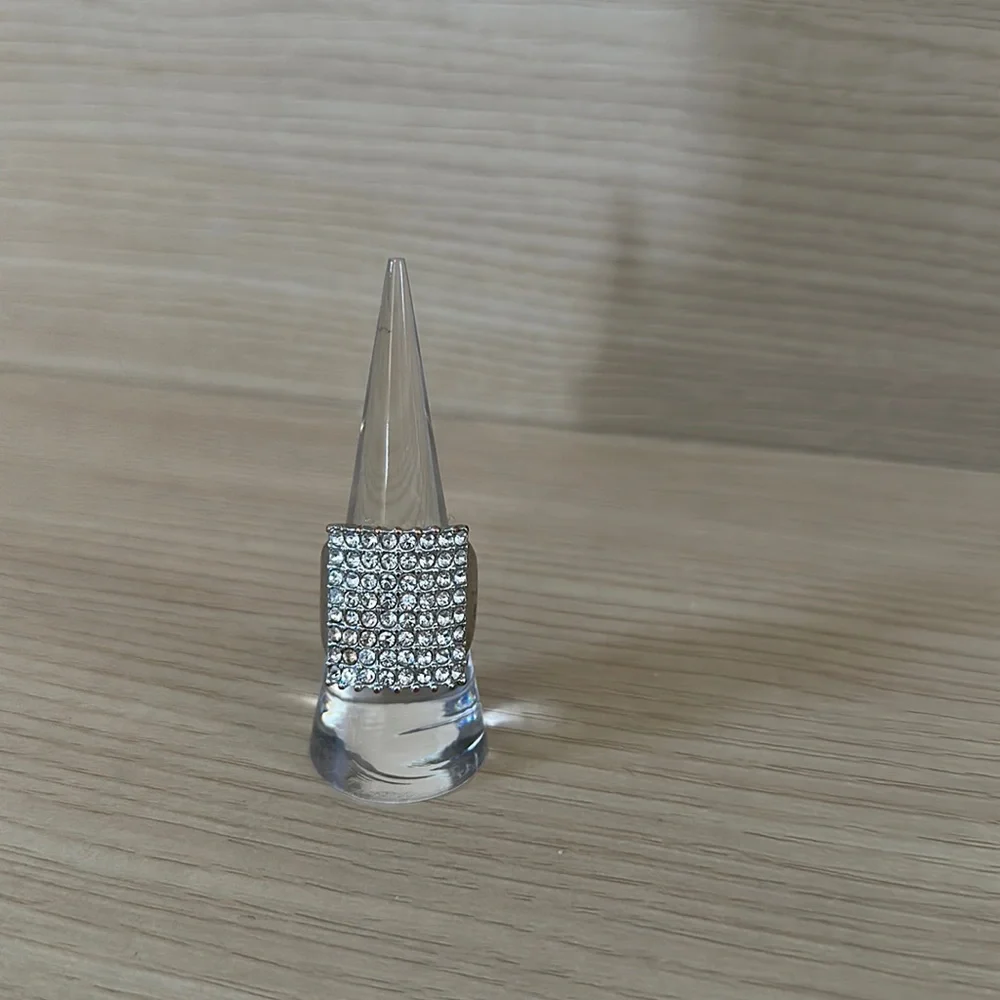 Express Silver Rhinestone Ring 8 - Picture 1 of 7